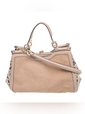 Coach  Python-Texture Top Handle Satchel Shoulder Crossbody Bag